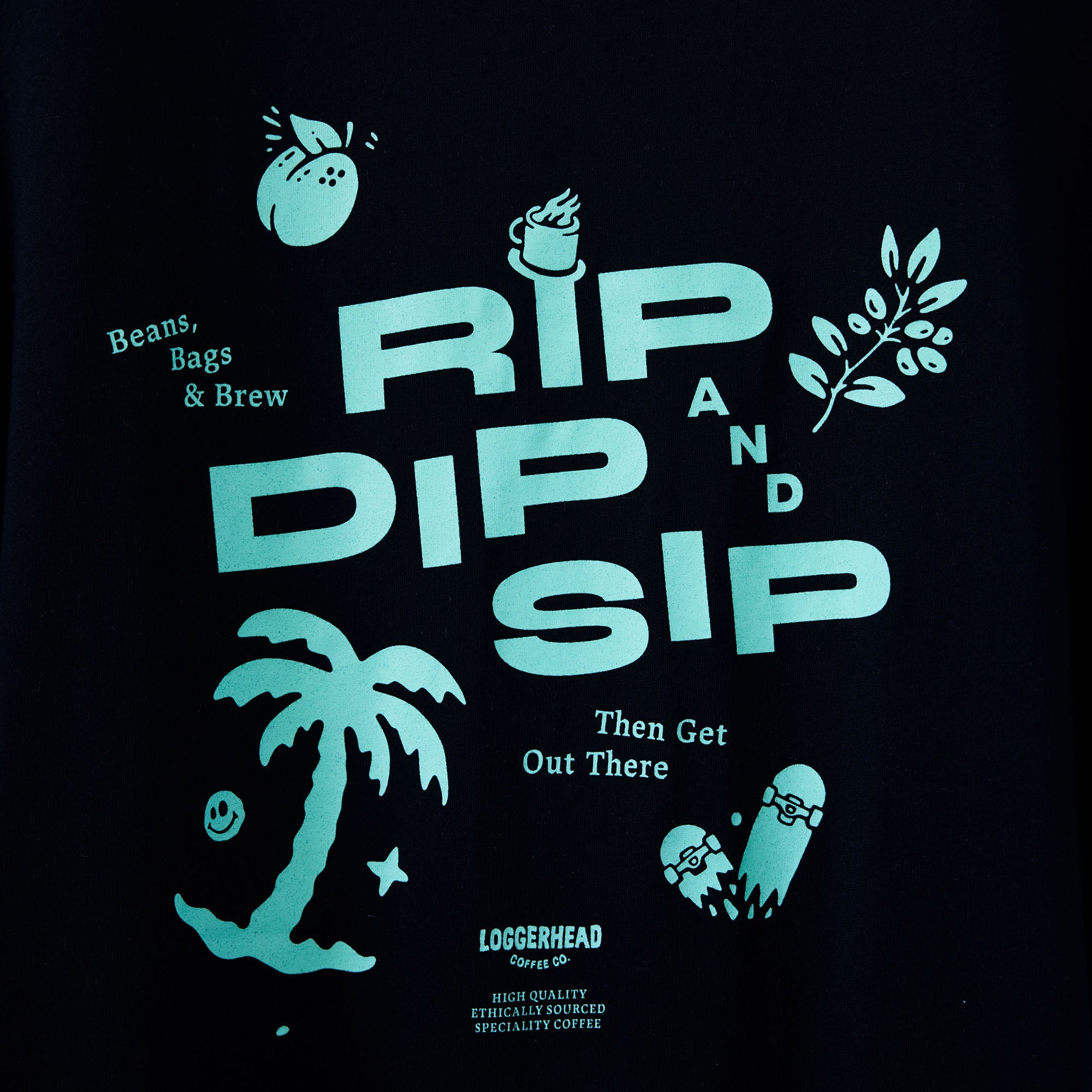 'RIP, DIP N SIP' | Black T-Shirt