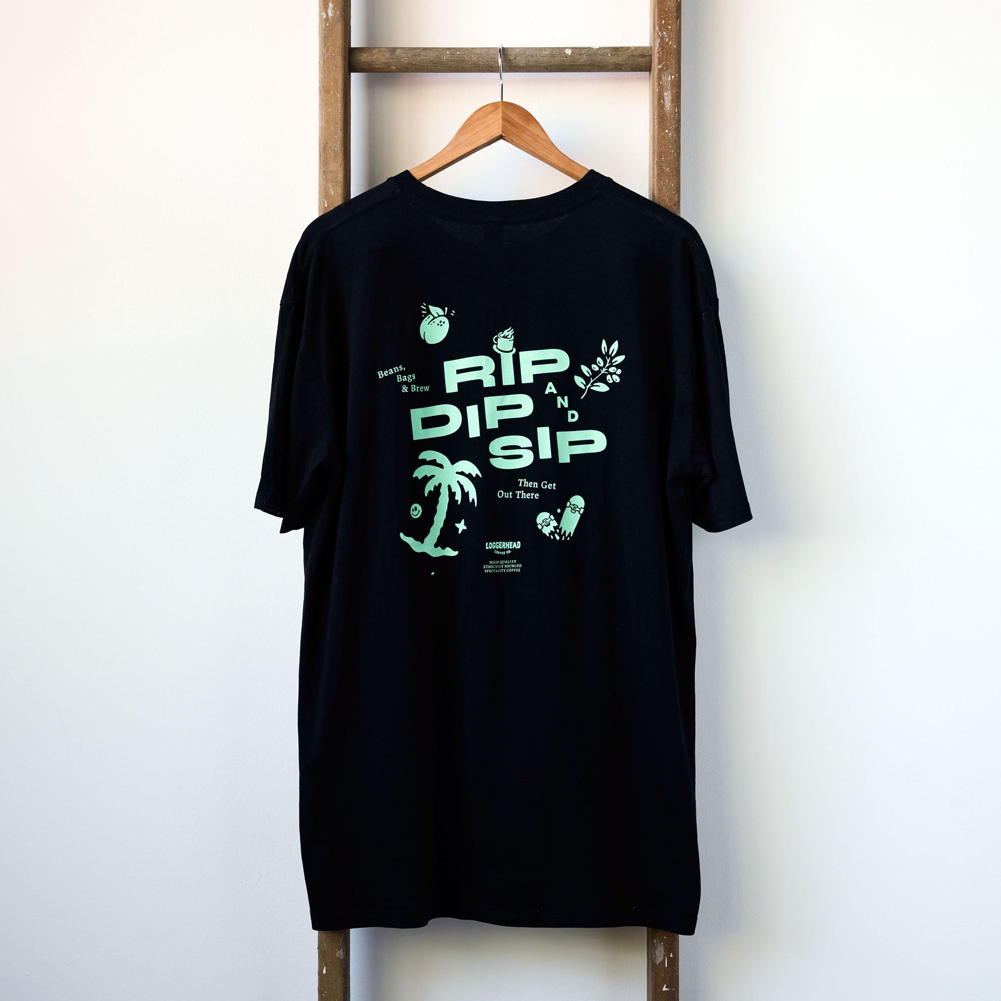 'RIP, DIP N SIP' | Black T-Shirt